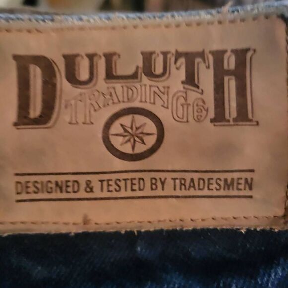 Duluth Trading Co. Men's thick Blue Denim Work Jeans: 34x30 - Picture 1 of 6
